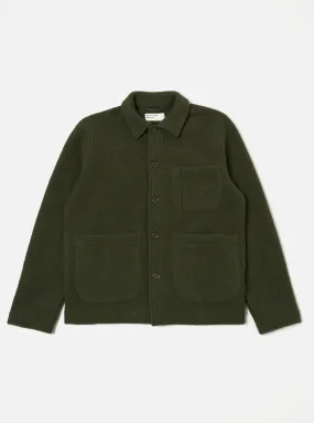 Universal Works Field Jacket in Olive Wool Fleece