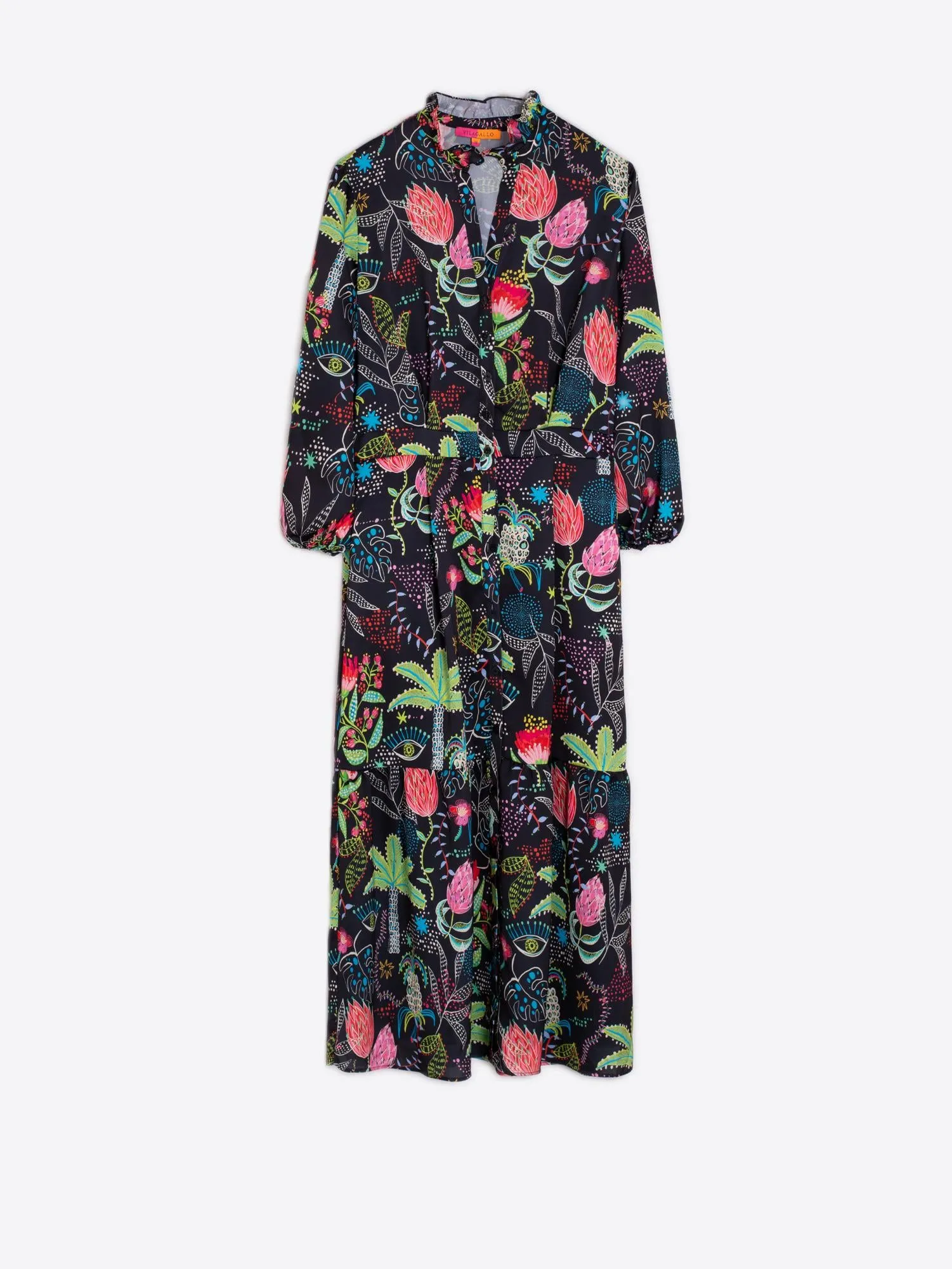 Vilagallo - Palm Tree Print Dress - Lucile