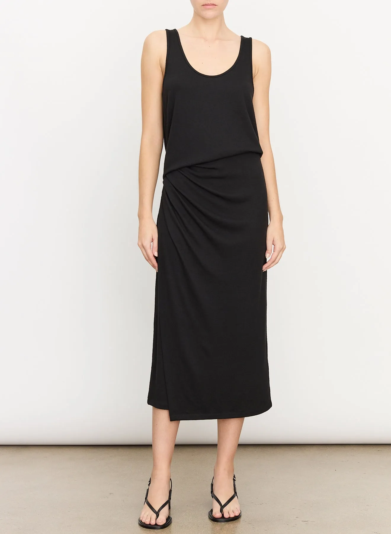 Vince Black Side Drape Skirt