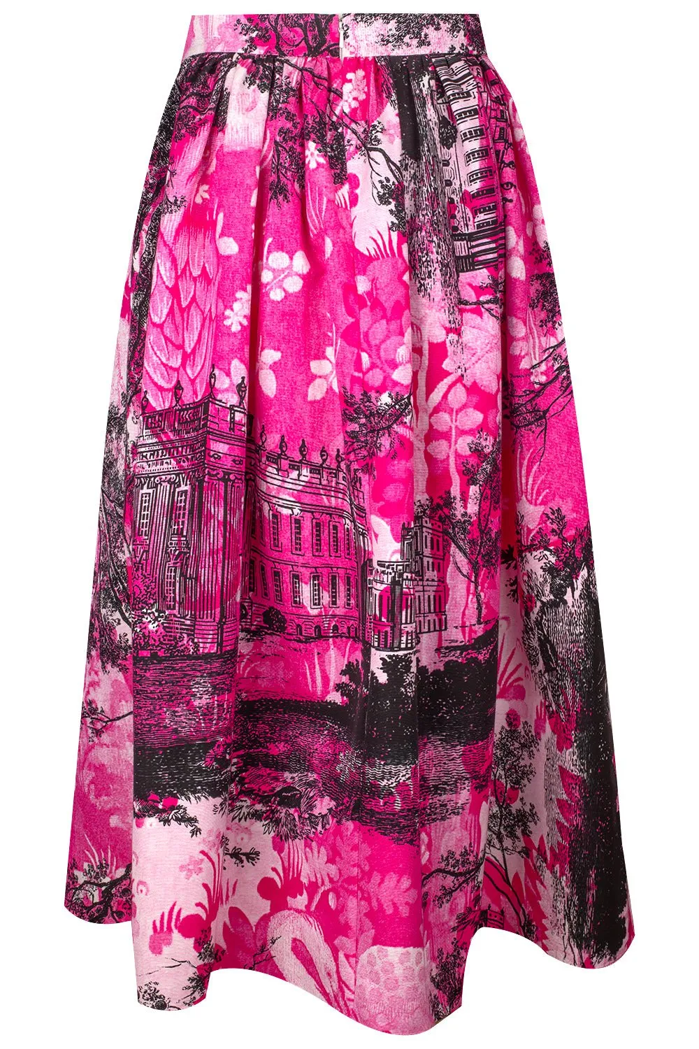 Volume Midi Skirt - Cerise