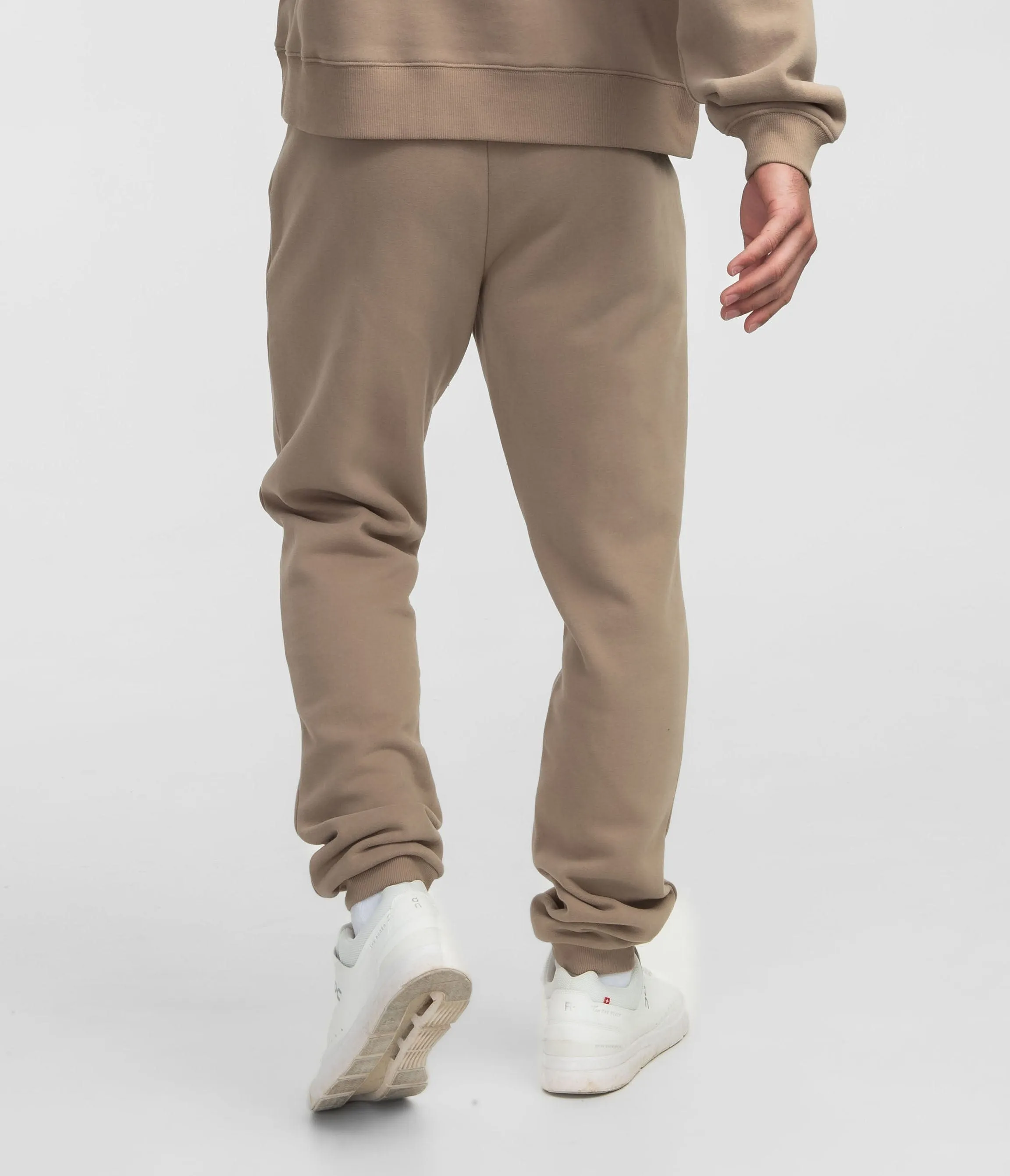 Washed Fleece Essential Sweatpants - Bourbon