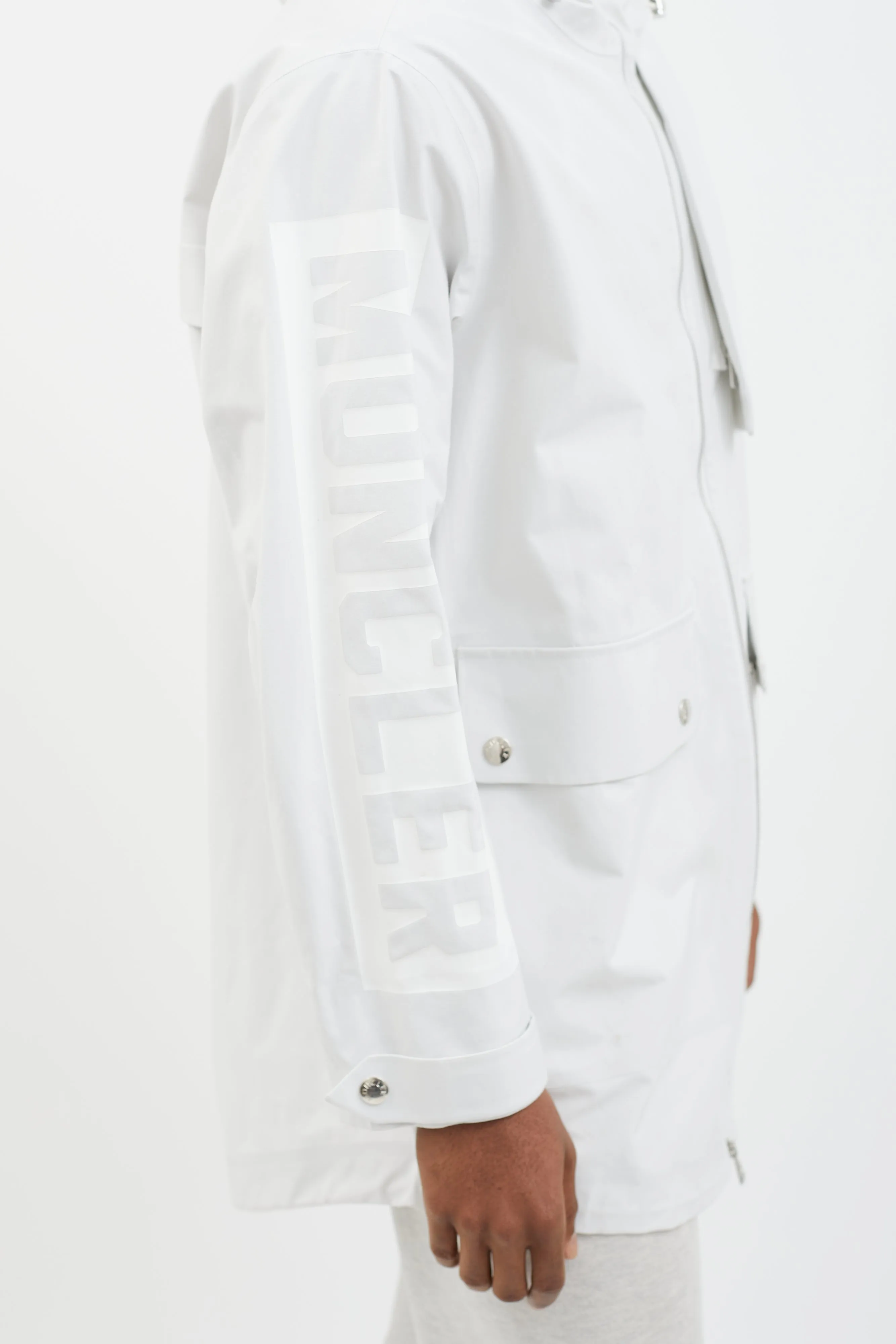 White Jereme Giubbotto Long Parka