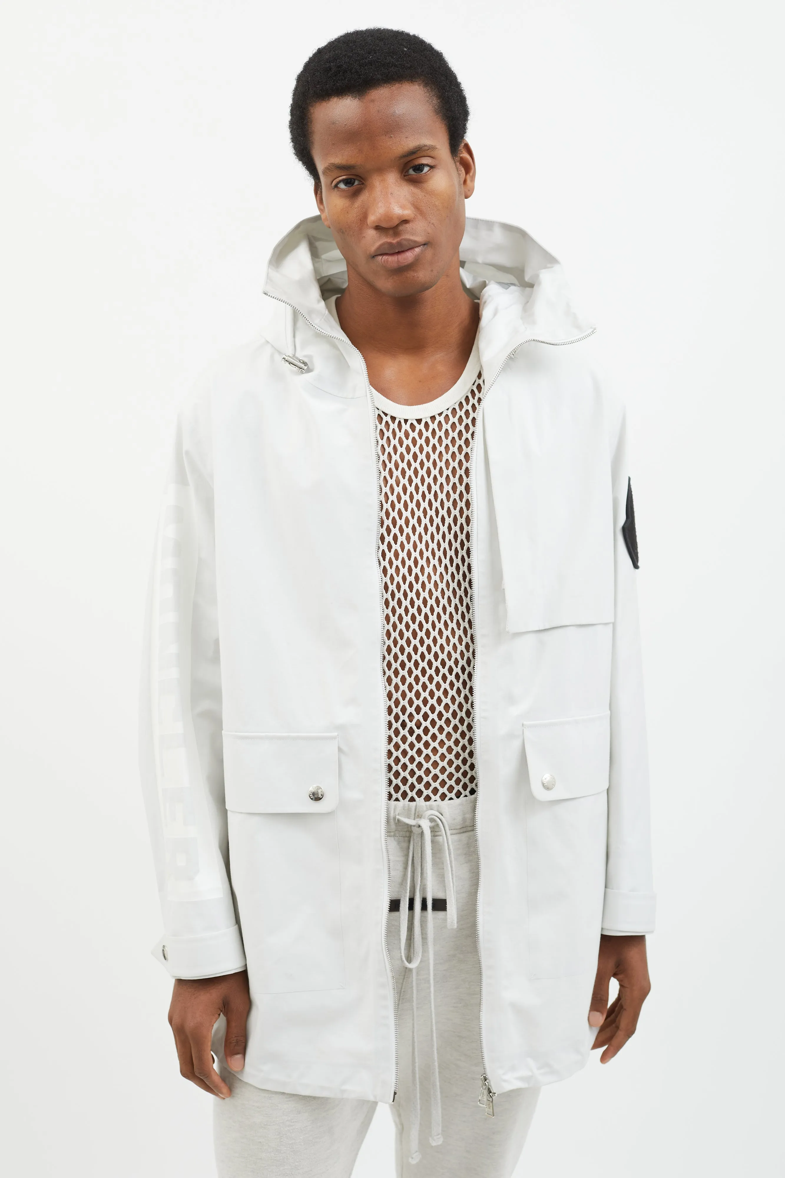 White Jereme Giubbotto Long Parka