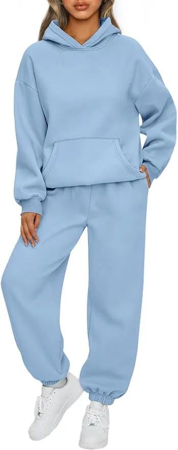 Wholesale Women's Sweatsuits 2-Piece Hooded Set - All Colors