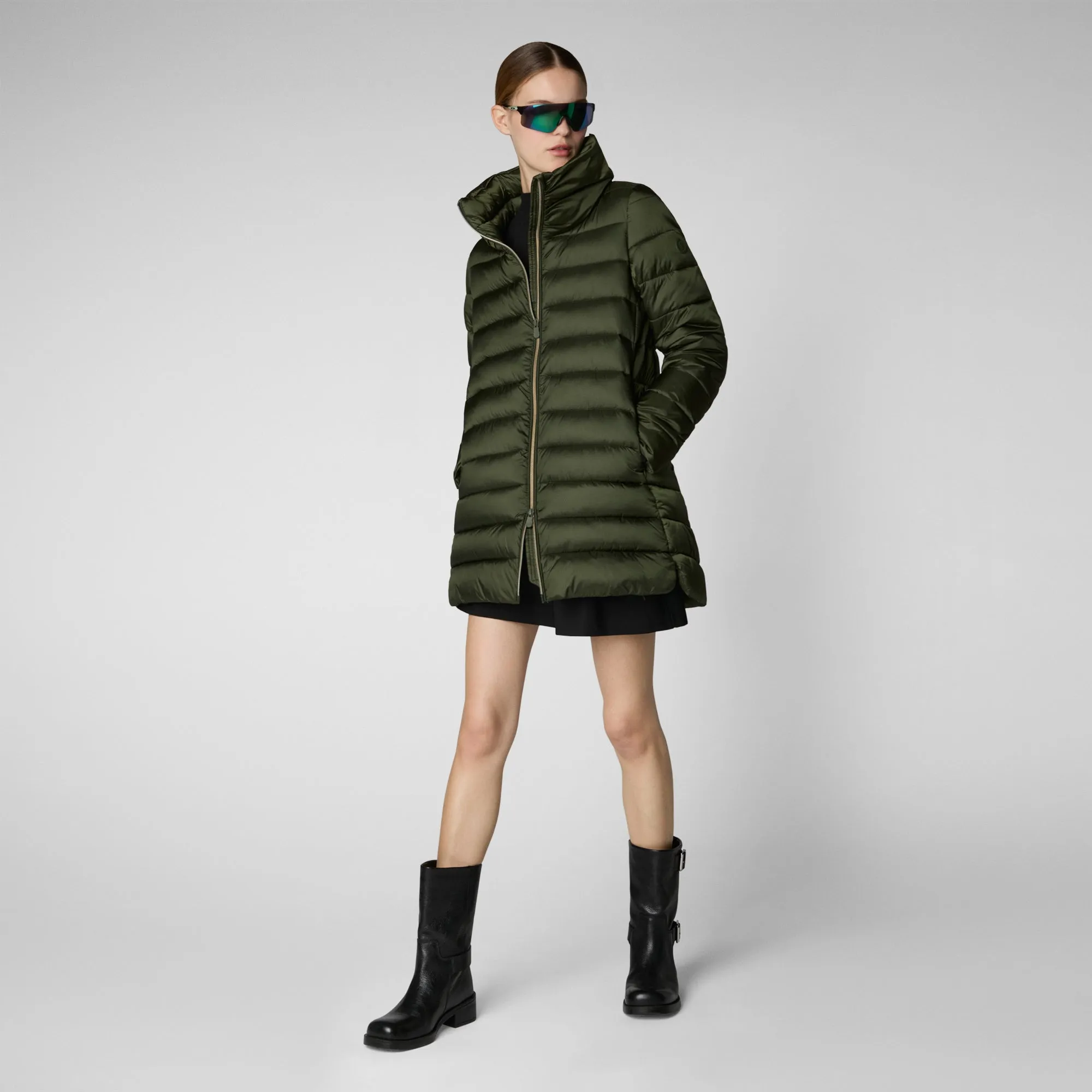 Woman's coat Lydia in pine green