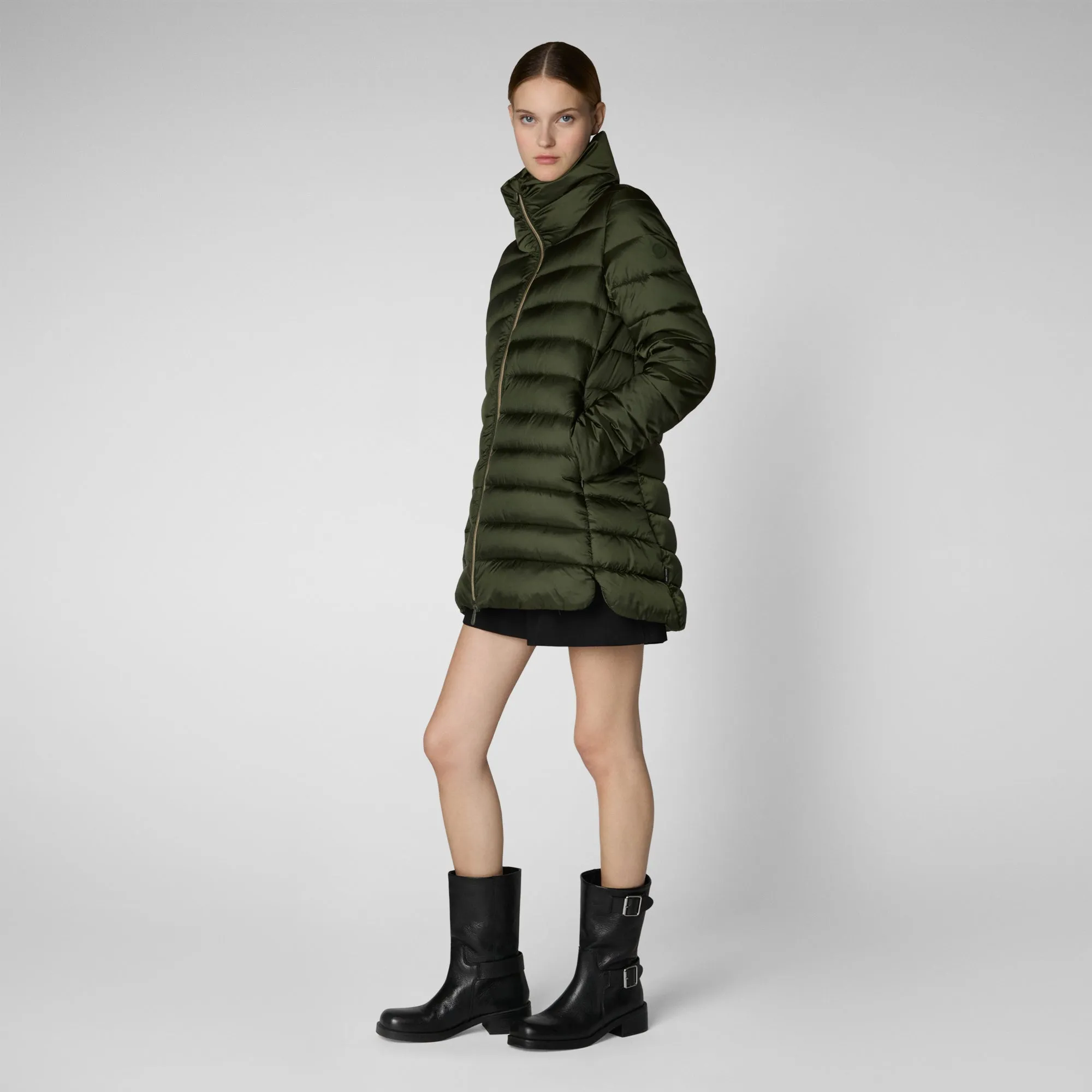 Woman's coat Lydia in pine green