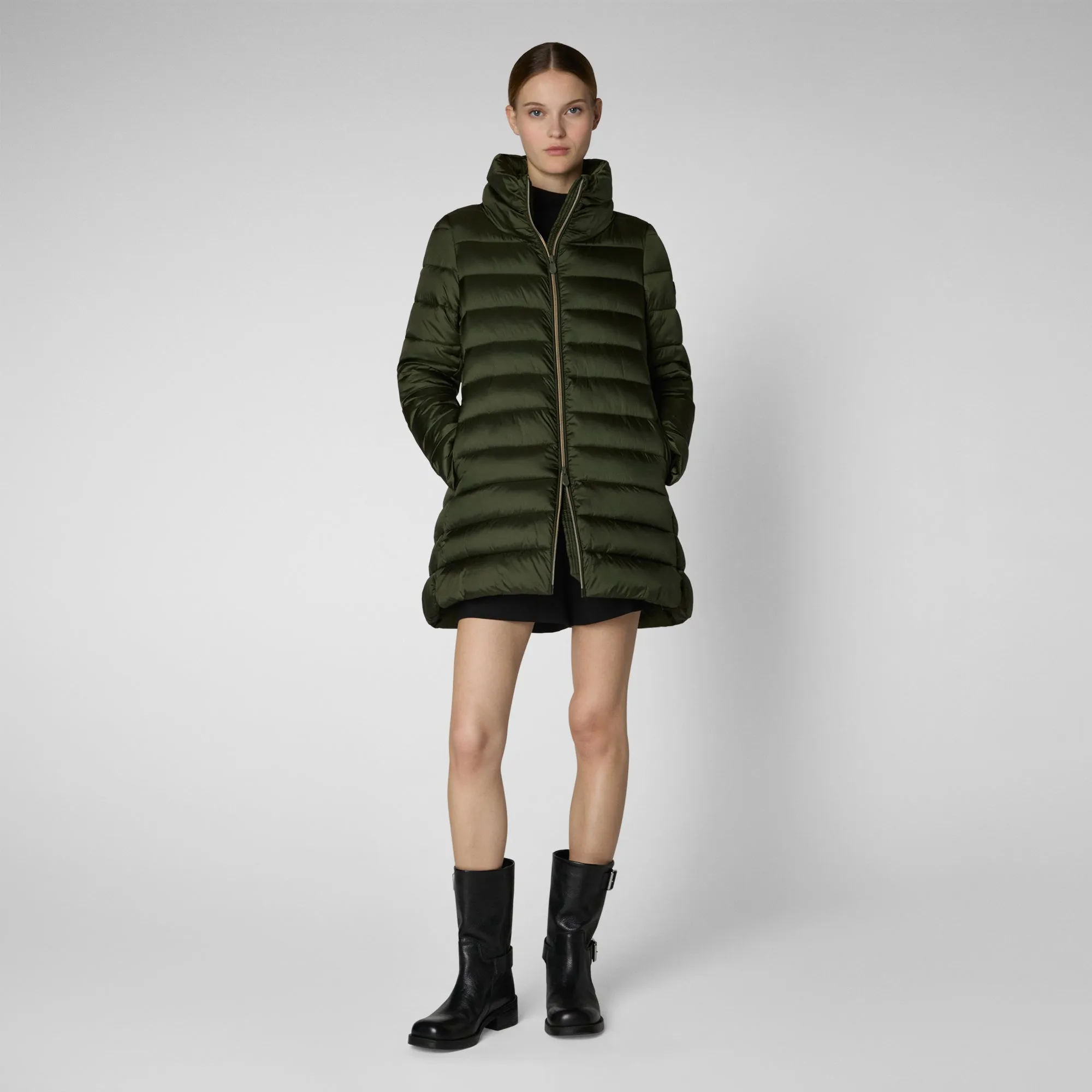 Woman's coat Lydia in pine green