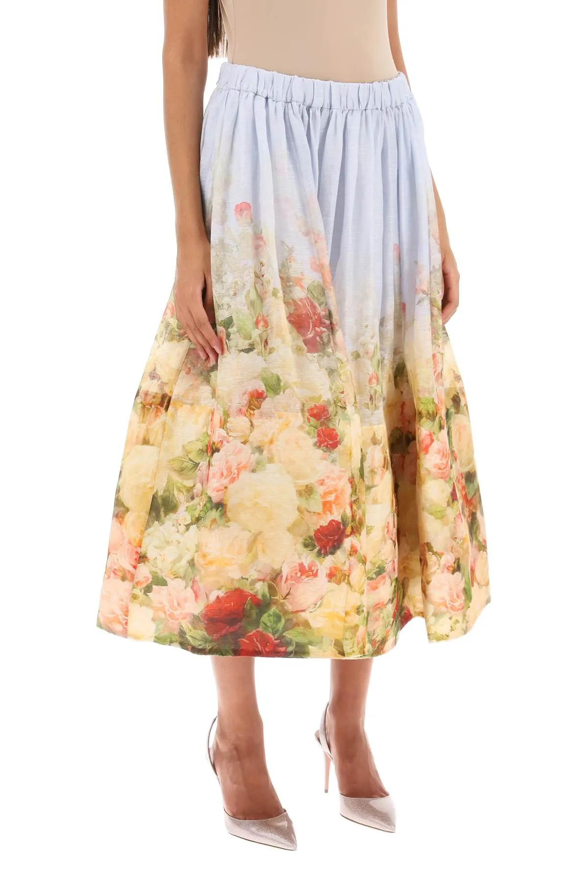 Zimmermann linen silk luminosity skirt