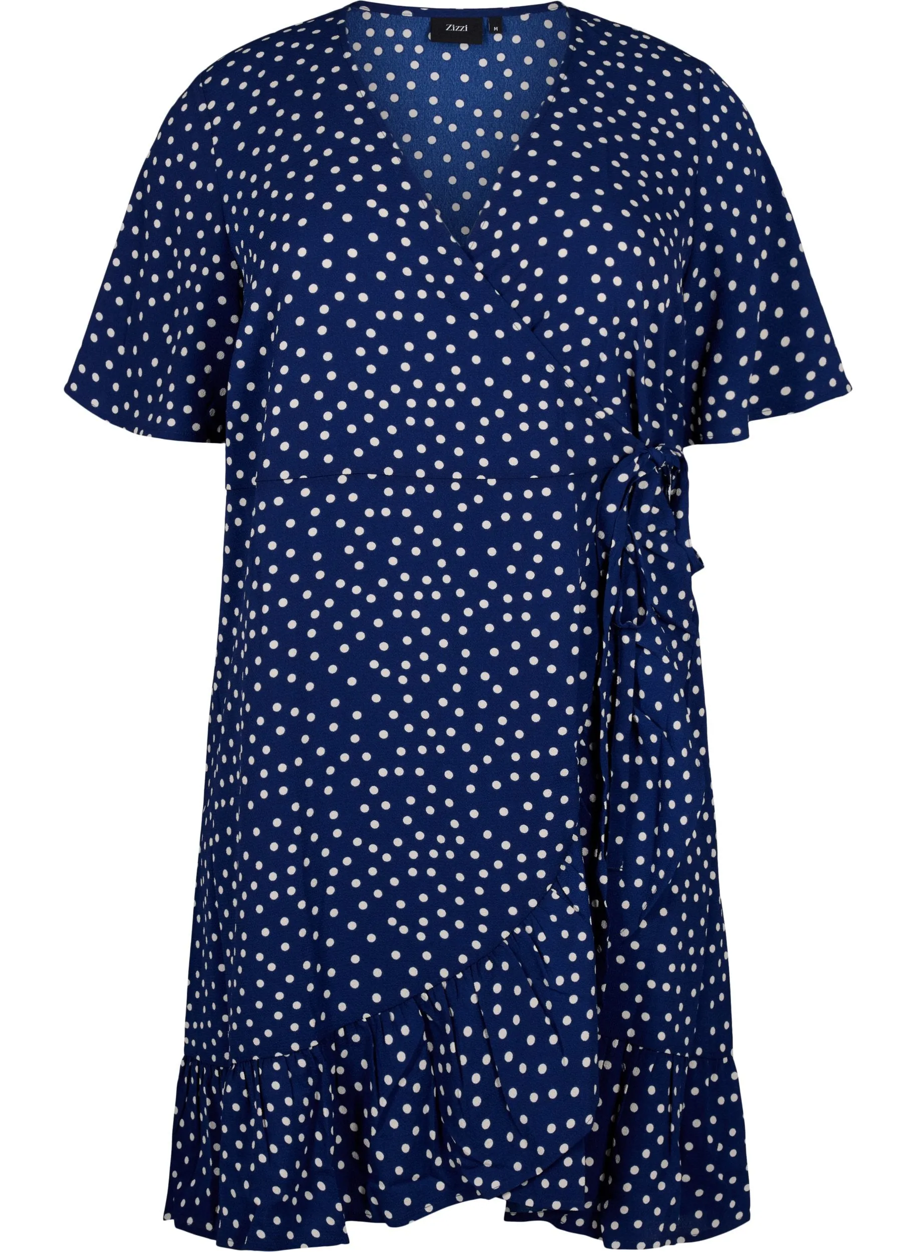 Zizzi Anni Polka Dot Wrap Dress