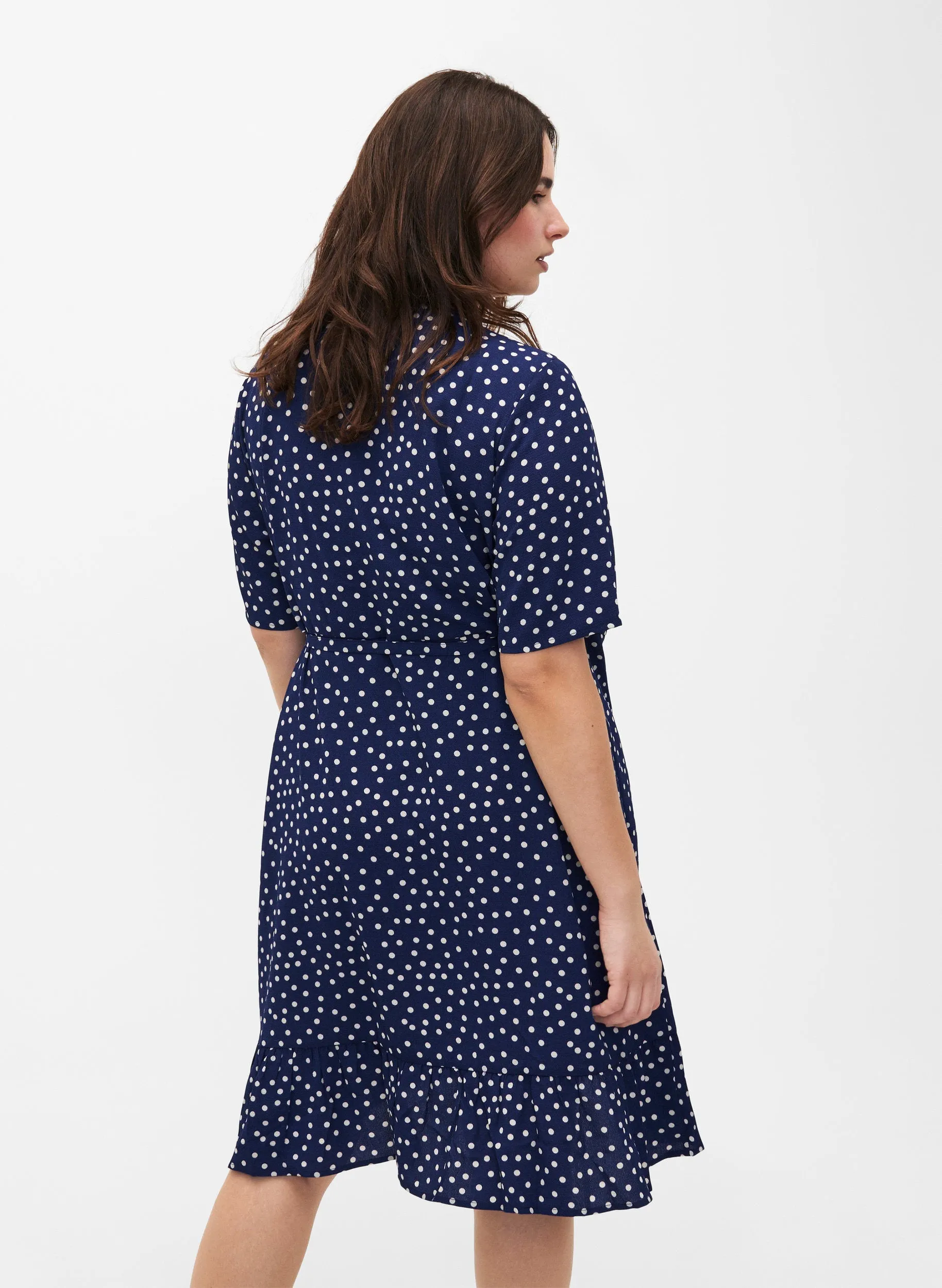 Zizzi Anni Polka Dot Wrap Dress